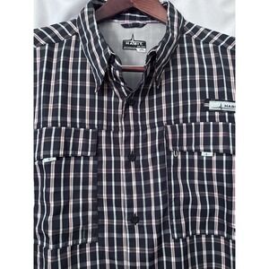 HABIT MEN'S 40+ SOLAR FACTOR VENTED BUTTON FRONT S/S SHIRT SIZE‎ 2XL